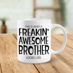 Brother Gifts Coffee Mugs Cup, Brother Christmas Birthday Graduation Gifts Idea For Sibling Bro In Law From Brother Sister, Brother Father’s Day Coffee Mug Cup Tea Cup 11oz,...