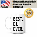 Bst DJ Evr 11oz Coffee Mug, Present for Appreciation Birthday, Radio Tech Music Producer Mixer DJ Coffee Mug, DJ for Wedding Bar Mitzvah, Disc Jockey Sound Tech Audio Engineer Mug