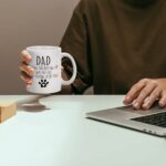 Cabtnca Dad Gifts, Funny Dad Mug, Dad Thanks for Putting Up with My Coffee Mug, Dad Fathers Day Gift from Daughter, Best Dad Gifts for Dog Lovers Birthday Christmas, Dog Dad...