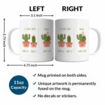 Cact U Cat I Cact Us 1 Year Anniversary Mug - One Year Anniversary Mug Girlfriend Boyfriend - Funny Couple Wedding Gift Idea For Mens and Womens White 11oz Ceramic Coffee Mug