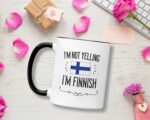 Casitika Finland Gifts. Not Yelling I'm Finnish Ceramic 11 Oz Coffee Mug. Present Idea For European Proud Men/Women with the Country Flag.