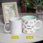 Cat Mom Gifts for Women, Cute Cat Mama Coffee Mug, Funny Ceramic 16oz Cup for Cat Lover, Wife, Aunt, Daughter, Sister, Best Friends, BFF, Coworker, Birthday, Thanksgiving,...
