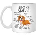 Cavalier King Charles Spaniel Coffee Mug, Cute Cavalier King Charles Spaniel Gift, Dog Lover, Gift For Her, Him, Cavalier King Charles Spaniel Mom, Dad, Anatomy, Birthday 15oz