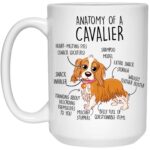 Cavalier King Charles Spaniel Coffee Mug, Cute Cavalier King Charles Spaniel Gift, Dog Lover, Gift For Her, Him, Cavalier King Charles Spaniel Mom, Dad, Anatomy, Birthday 15oz