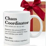 Chaos Coordinator Mug Thank You Gifts for Teacher, Thank You Gifts for Women Boss Lady Manager Teacher Assistant Mom, Office Gifts for Coworkers Boss, Appreciation Gifts for...