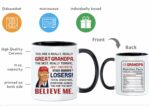 Christmas Gifts for Grandpa - Best Grandpa Ever Mug - Grandpa Birthday Gifts, Grandad Gifts from Grandkids, Presents for Grandpa, Grandpa Coffee Travel Mug, Grandpa cup