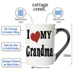 Cottage Creek I Love My Grandma Coffee Mug, 16oz Coffee Cup for Grandma, Grandma Gifts, Birthday Gifts for Women, New Grandma Gifts, First Time Gifts for Grandma, Large Mug,...