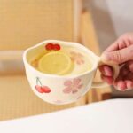 Creative Cute Coffee Mug Floral Ceramic Coffee Mug Flower Cute Cup for Women Girl 8.5oz Handmade Hot Chocolate Mugs for Latte Milk Tea Valentine’s Day Mother’s Day Birthday...