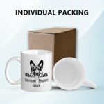Cute German Shepherd Dad Coffee Mug 11 Oz, Cute Father's Day Gift for Men Dad, Perfect Anniversary Christmas Birthday Gift for Dog Lovers, Daddy, Grandpa, Uncle, Stepdad, Friend