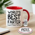 Dad Gifts - Dad Mug - Gifts For Dad - Best Dad Gift - World Best Farter Mug - Dad Gifts From Daughter, Son - Best Dad Coffee Mug - Funny Coffee Mugs For Dad - Fathers Day,...