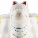 DII Ceramic Gift Mug Collection Hand Painted Funny Shaped Tea/Coffee Cup Set, 12 Ounce, Llama, 2 Count