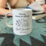 EST 2025 New Grandma Coffee Mug Gift, Promoted to Be Grandmother, New Great Grandma Gifts, Pregnancy Reveal Announcement Mug Gifts, Baby Reveal Publicity