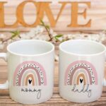 Est 2025 New Parents Mug Gift for Couples, 2025 New Dad Mom First Time Gift, Pregnancy Announcement Baby Gifts, First Time 2025 Dad Mom Gifts, Baby Reveal Parents to be Gift