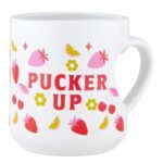 Faithworks Heartfelt Coffee Mug - Stoneware Coffee Cup/Mug with Heart Handle, 12-Ounce, Pucker Up