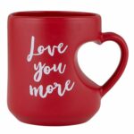 Faithworks Heartfelt Coffee Mug - Stoneware Coffee Cup/Mug with Heart Handle, 12-Ounce, Pucker Up
