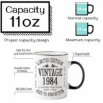 Funny 1984 41th Birthday Gifts Women and Men Ceramic Coffee Mugs Mug for Men and Women - Christmas Gifts for Him, Her, Husband, Wife, Mom, Dad, Family Friends, Coworker - White...