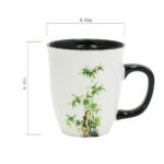 Funny Ceramic Magic Heat Color Changing Coffee Mug with Bamboo Printing for Women Personalized White Green Tea Cup Large Mugs for Mom,Girl, Grandma and man 16 oz