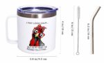 Funny Gifts for Men Women Birthday, 14 OZ Stainless Steel Chicken Coffee Mug, Fun Gift for Friends,Dad, Mom, Teacher，Grandparents,Coworker (White)