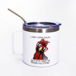 Funny Gifts for Men Women Birthday, 14 OZ Stainless Steel Chicken Coffee Mug, Fun Gift for Friends,Dad, Mom, Teacher，Grandparents,Coworker (White)