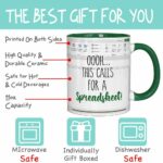 Funny Spreadsheet Coffee Mug 11 OZ - Accountant Gifts for Women Men CPA Coworkers - This Calls for a Spreadsheet - Spreadsheet Mug - Accountant Gifts - Spreadsheet Gifts Funny