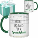 Funny Spreadsheet Coffee Mug 11 OZ - Accountant Gifts for Women Men CPA Coworkers - This Calls for a Spreadsheet - Spreadsheet Mug - Accountant Gifts - Spreadsheet Gifts Funny