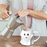 Ghost Mug Novelty 3D Cute Ceramic Coffee Cup Ghostface Mug for Halloween New Year Christmas Birthday Valentines Day White Elephant Gifts for Girlfriend Wife Women for Coffee...