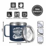 Gifts for Men, Grandpa, Dad, Husband, Him - 40th, 50th, 70th, 80th Birthday Gifts for Men - Mens Birthday Gift Ideas, Valentines Fathers Day Gift for Mens - 14 Oz Stainless...