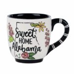 Glory Haus Sweet Home Alabama Flower Mug - 16oz Ceramic Coffee Mugs, Ideal for Hot Drinks like Tea, Coffee, Hot Chocolate, Floral Cups Perfect for Alabama Residents, Souvenirs...