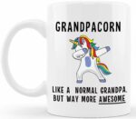 Grandpacorn Coffee Mug - Funny Grandpa Gift from Grandkids, Daughter, or Son - Father’s Day, Birthday, or Christmas for Grandfather or Papa - Unique and Practical Gift Idea for...