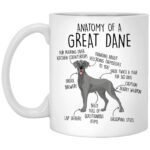 Great Dane Coffee Mug - Cute Dog Lover Gift for Him, Her, Mom, Dad - Anatomy of a Great Dane 11oz