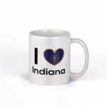 I Love Indiana Coffee Mug | State Pride Cup | Great Gift Idea | 11 Ounce Coffee Mug | CM1135