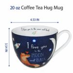 I Love You Coffee Mug, Premium 20 oz Bone China Coffee Tea Hug Mug, Perfect Holiday, Birthday, and Valentine's Day Gift for Lovers and Family Members, Designed in England by...