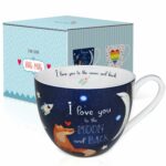 I Love You Coffee Mug, Premium 20 oz Bone China Coffee Tea Hug Mug, Perfect Holiday, Birthday, and Valentine's Day Gift for Lovers and Family Members, Designed in England by...