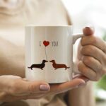 IWXYI Dachshund Coffee Mug Ceramic - Dachshund Gifts for Women,110z Dachshund Dog Coffee Mug Gift