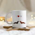 IWXYI Dachshund Coffee Mug Ceramic - Dachshund Gifts for Women,110z Dachshund Dog Coffee Mug Gift