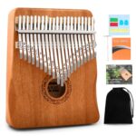 Kalimba Thumb Piano,YUNDIE Portable 17 Keys Mbira Finger Piano with Tune Hammer and Study Instruction,Musical Instruments Gift for Kid Adult Beginners Professional(Blue)