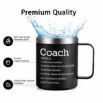Lifecapido Coach Gifts, Coach Definition Stainless Steel Coffee Mug with Handle 12 oz, Coach Appreciation Gifts, Baseball Softball Soccer Volleyball Football Swim Coach Gifts...