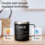 Lifecapido Coach Gifts, Coach Definition Stainless Steel Coffee Mug with Handle 12 oz, Coach Appreciation Gifts, Baseball Softball Soccer Volleyball Football Swim Coach Gifts...