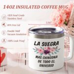 Lifecapido Mother in Law Gifts, La Suegra Mas Chingona De Todo El Universo Stainless Steel Coffee Mug, Regalo Para Suegra, Ideal Christmas Birthday Mothers day Gifts for Mother...