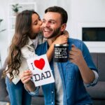 Lifecapido Step Dad Gifts, Even though I'm Not From Your Sack 12 oz Stainless Steel Coffee Mug with Handle, Father's Day Birthday Christmas Gifts for Step Dad Bonus Dad from...