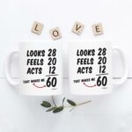 LiliWair 1965 60th Birthday Gifts Men Women | Birthday Gift for Man Woman Turning 60 | Funny 60 th Party Supplies Decorations Ideas | Sixty Year Old Bday Coffee Mug | 60 Years...