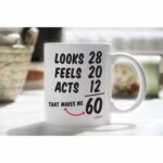 LiliWair 1965 60th Birthday Gifts Men Women | Birthday Gift for Man Woman Turning 60 | Funny 60 th Party Supplies Decorations Ideas | Sixty Year Old Bday Coffee Mug | 60 Years...