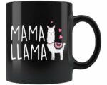 Mama Llama Black Coffee Mug - Llama Mug, Mother's Day Gift, Funny Mom Mugs, Birthday Coffee Cup for Her, Cute Mama Llama Gifts