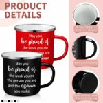 Maxcheck 24 Pcs Thank You Gifts 12 oz Enamel Mugs Bulk Employee Appreciation Gifts Coffee Mugs Bulk Enamel Coffee Mugs with Handle Motivational Enamel Mug Bulk for Coworkers...