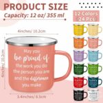 Maxcheck 24 Pcs Thank You Gifts 12 oz Enamel Mugs Bulk Employee Appreciation Gifts Coffee Mugs Bulk Enamel Coffee Mugs with Handle Motivational Enamel Mug Bulk for Coworkers...