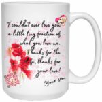 Mom's Love Mug (Signed Son) - Mother's Day Mug, Mother's Day Gifts, Mother's Day Gifts for Mom, Mother's Day Gifts From Son (White, 15 oz.)