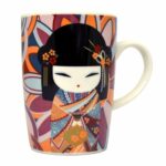 mug, 10 oz Mug, gifts for Women, kokeshi design, Wedding Gift, pottery (AI), Medium, KH1003