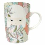 mug, 10 oz Mug, gifts for Women, kokeshi design, Wedding Gift, pottery (AI), Medium, KH1003