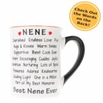 Nene Mug, Gifts for Women, Nana Gifts, Nana Mug, Ceramic I Love My Nene Nana Coffee Mug for Grandma, Papa, Nana to Be Birthday Gifts for Women, Large Stoneware Coffee Cup