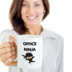 Office Worker Gift Mug – Appreciation for Secretary, Administrative Assistant, Colleagues, Co-workers – Fun Ninja Coffee Cup